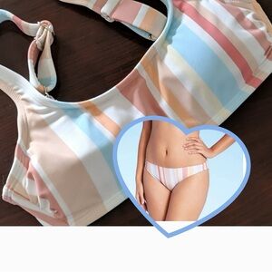 Xhilaration striped juniors bikini